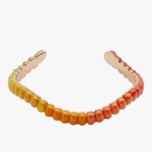 Alex and Ani TRICK OR TREAT GUMMY WORM CUFF. Beaded Cuff in Red Orange Yellow
